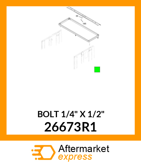 BOLT 1/4" X 1/2" 26673R1