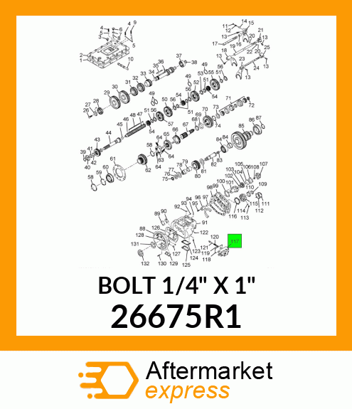 BOLT 1/4" X 1" 26675R1