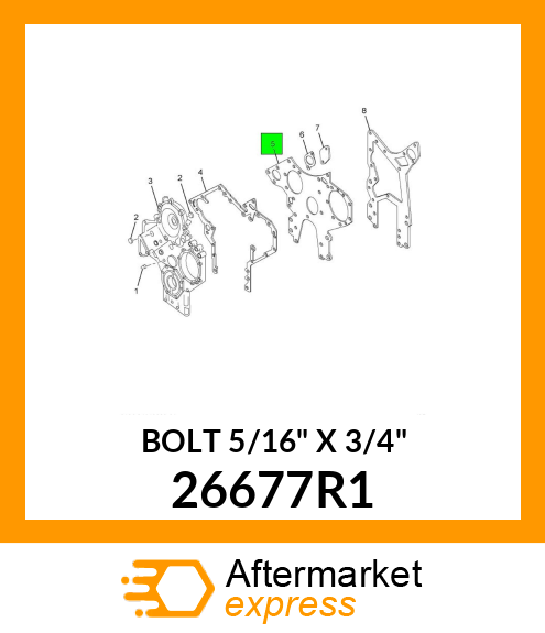 BOLT 5/16" X 3/4" 26677R1