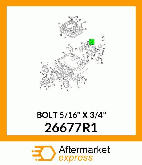 BOLT 5/16" X 3/4" 26677R1