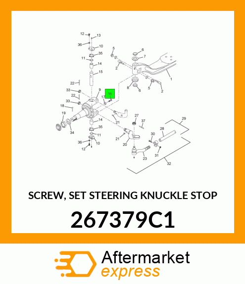 SCREW, SET STEERING KNUCKLE STOP 267379C1