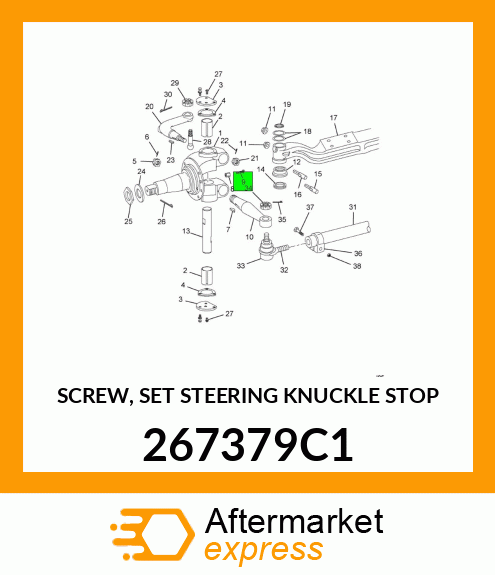 SCREW, SET STEERING KNUCKLE STOP 267379C1