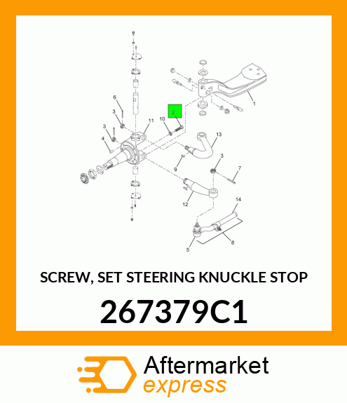 SCREW, SET STEERING KNUCKLE STOP 267379C1