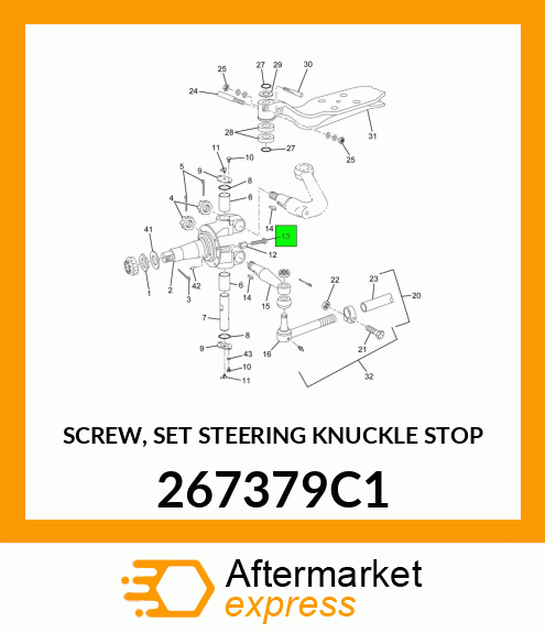 SCREW, SET STEERING KNUCKLE STOP 267379C1