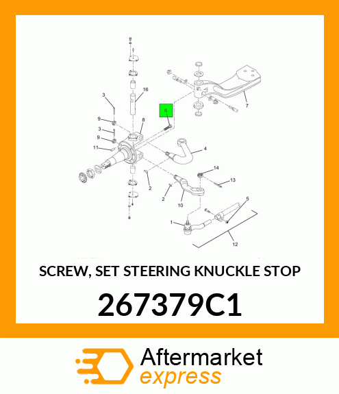 SCREW, SET STEERING KNUCKLE STOP 267379C1