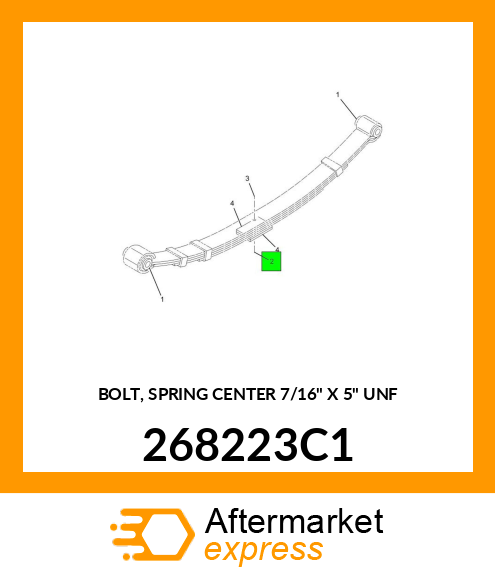 BOLT, SPRING CENTER 7/16" X 5" UNF 268223C1