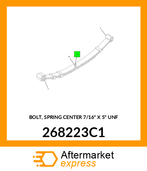 BOLT, SPRING CENTER 7/16" X 5" UNF 268223C1