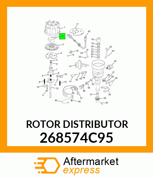 ROTOR DISTRIBUTOR 268574C95