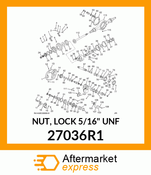 NUT, LOCK 5/16" UNF 27036R1