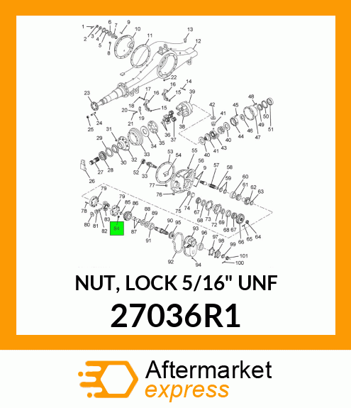 NUT, LOCK 5/16" UNF 27036R1