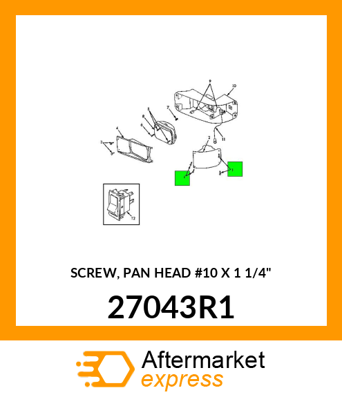 SCREW, PAN HEAD #10 X 1 1/4" 27043R1