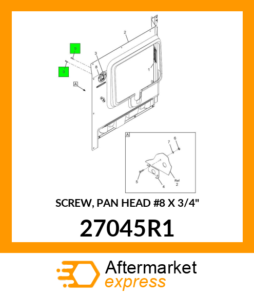 SCREW, PAN HEAD #8 X 3/4" 27045R1