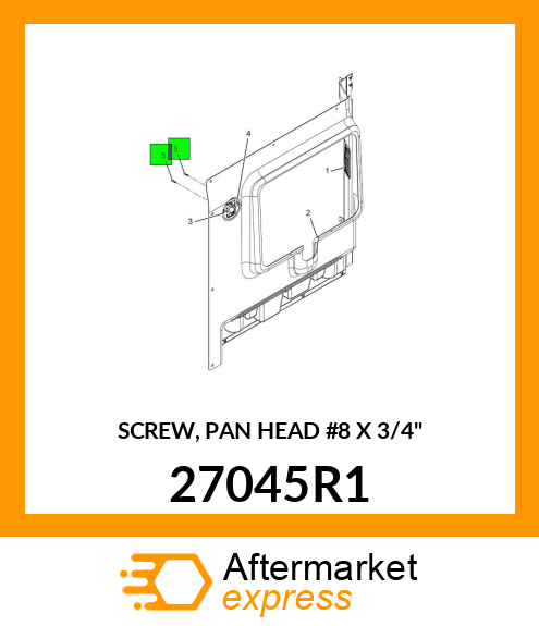 SCREW, PAN HEAD #8 X 3/4" 27045R1