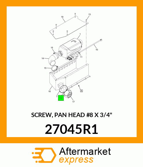 SCREW, PAN HEAD #8 X 3/4" 27045R1