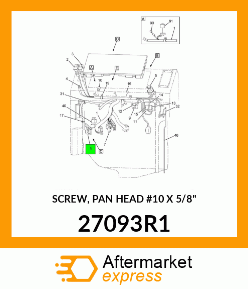 SCREW, PAN HEAD #10 X 5/8" 27093R1