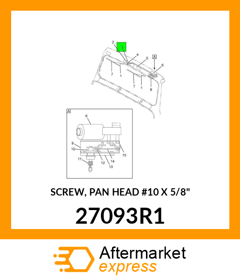 SCREW, PAN HEAD #10 X 5/8" 27093R1