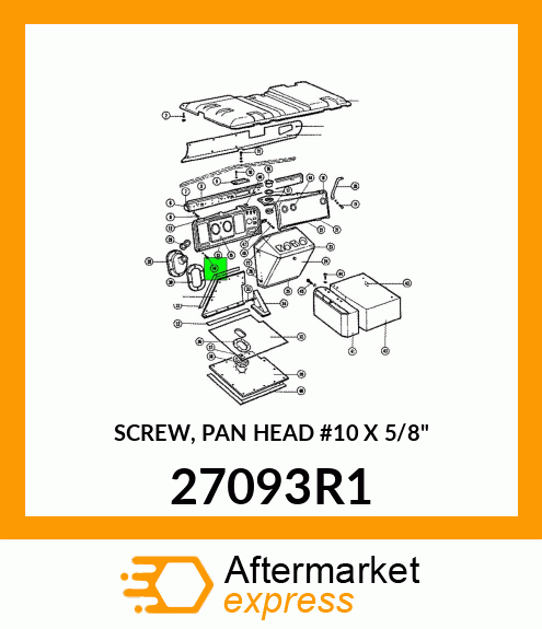 SCREW, PAN HEAD #10 X 5/8" 27093R1