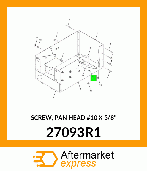 SCREW, PAN HEAD #10 X 5/8" 27093R1