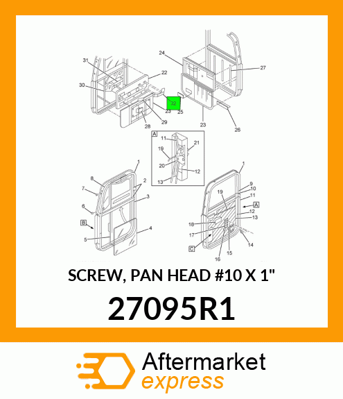 SCREW, PAN HEAD #10 X 1" 27095R1