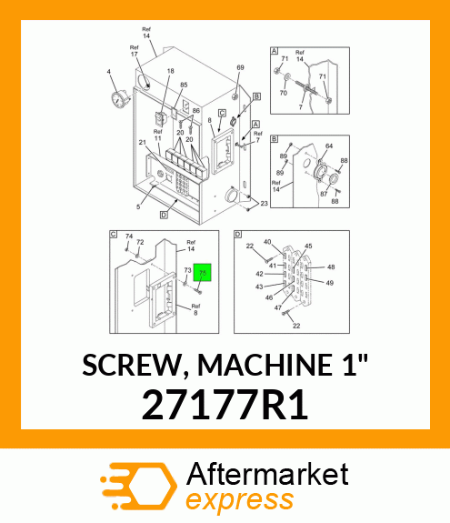 SCREW, MACHINE 1" 27177R1