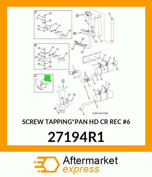 SCREW TAPPING*PAN HD CR REC #6 27194R1