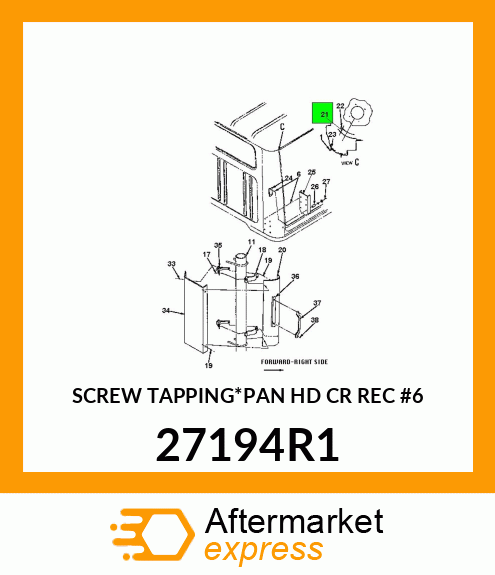 SCREW TAPPING*PAN HD CR REC #6 27194R1