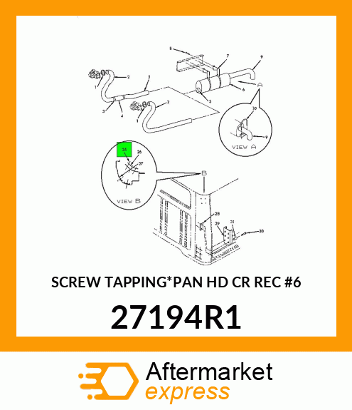 SCREW TAPPING*PAN HD CR REC #6 27194R1