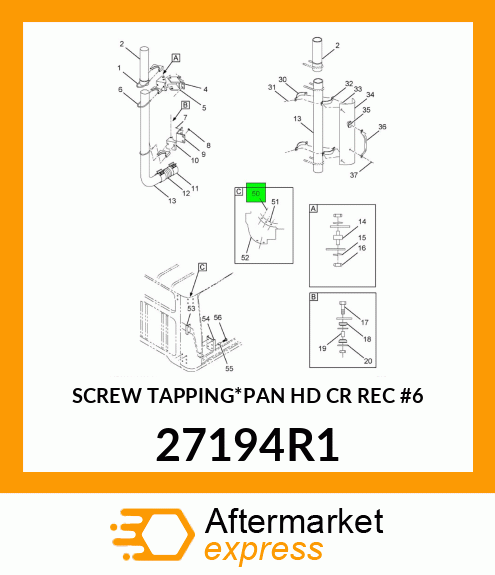 SCREW TAPPING*PAN HD CR REC #6 27194R1