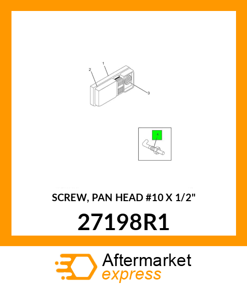 SCREW, PAN HEAD #10 X 1/2" 27198R1