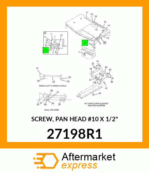 SCREW, PAN HEAD #10 X 1/2" 27198R1