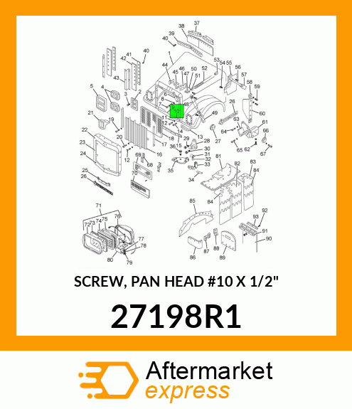 SCREW, PAN HEAD #10 X 1/2" 27198R1