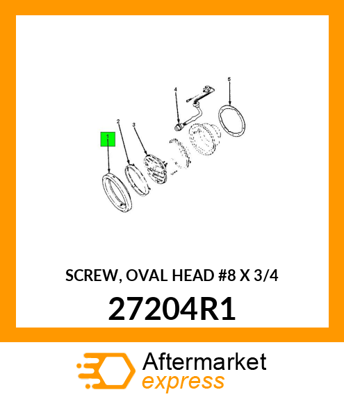 SCREW, OVAL HEAD #8 X 3/4" 27204R1