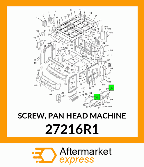 SCREW, PAN HEAD MACHINE 27216R1