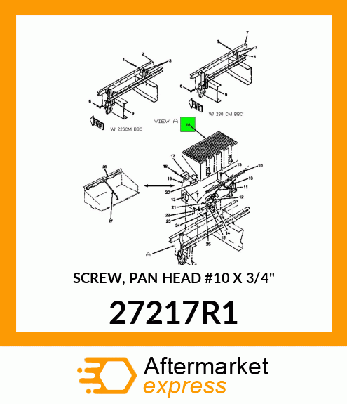SCREW, PAN HEAD #10 X 3/4" 27217R1