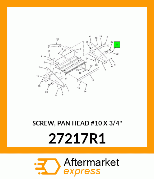 SCREW, PAN HEAD #10 X 3/4" 27217R1