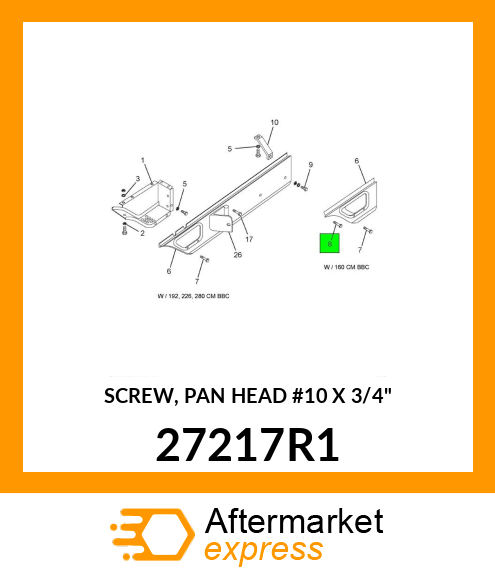 SCREW, PAN HEAD #10 X 3/4" 27217R1