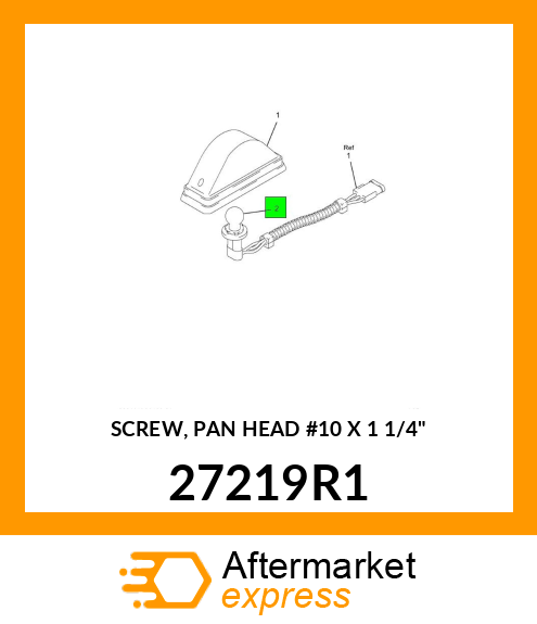 SCREW, PAN HEAD #10 X 1 1/4" 27219R1