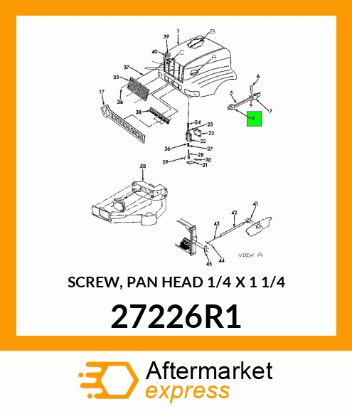 SCREW, PAN HEAD 1/4" X 1 1/4" 27226R1