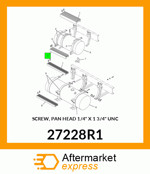 SCREW, PAN HEAD 1/4" X 1 3/4" UNC 27228R1