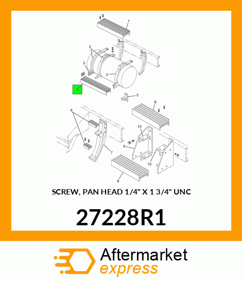 SCREW, PAN HEAD 1/4" X 1 3/4" UNC 27228R1