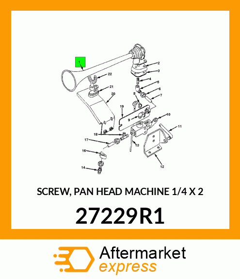 SCREW, PAN HEAD MACHINE 1/4" X 2" 27229R1