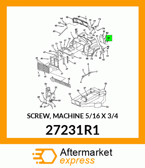 SCREW, MACHINE 5/16" X 3/4" 27231R1