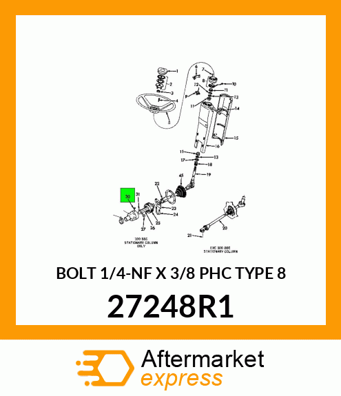 BOLT 1/4-NF X 3/8 PHC TYPE 8 27248R1