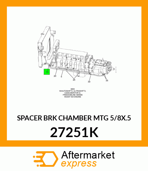 SPACER BRK CHAMBER MTG 5/8X.5 27251K