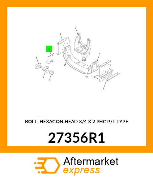 BOLT, HEXAGON HEAD 3/4 X 2 PHC P/T TYPE 27356R1