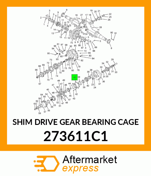 SHIM DRIVE GEAR BEARING CAGE 273611C1