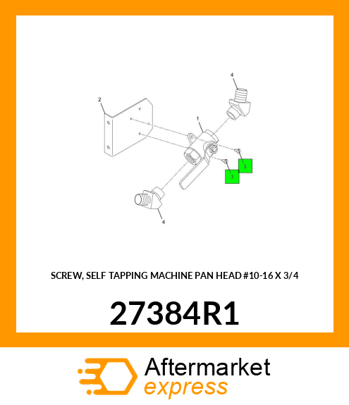 SCREW, SELF TAPPING MACHINE PAN HEAD #10-16 X 3/4" 27384R1