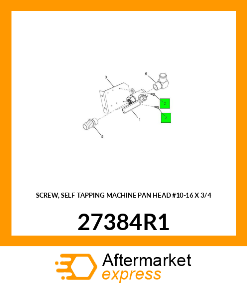 SCREW, SELF TAPPING MACHINE PAN HEAD #10-16 X 3/4" 27384R1