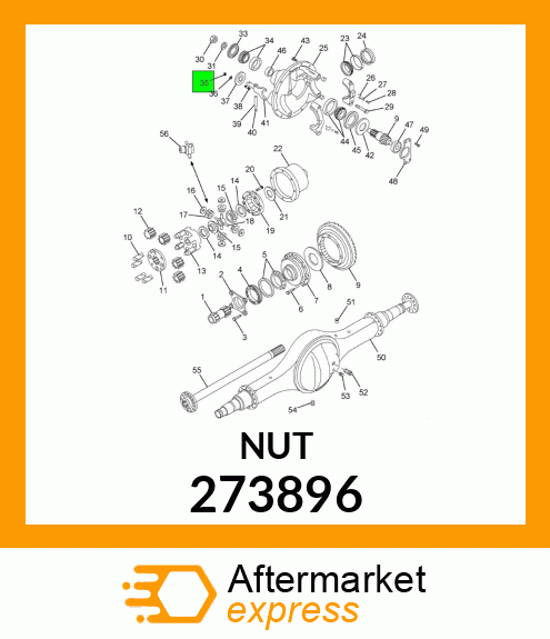 NUT , HEX LOCK, 7/16-20, GRADE 273896