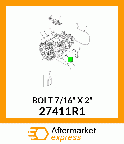 BOLT 7/16" X 2" 27411R1